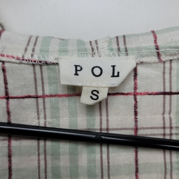 POL Oversized Plaid Patchwork Floral Distressrd Hooded Flannel Size Small - Picture 11 of 11